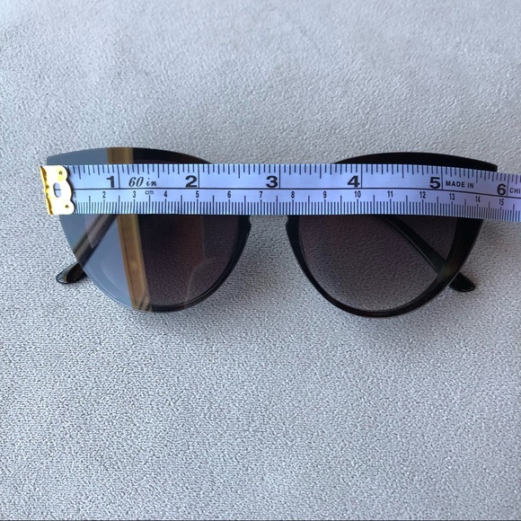 Black Cat Eye Sunglasses with Purple Hue Lens - Picture 5 of 8